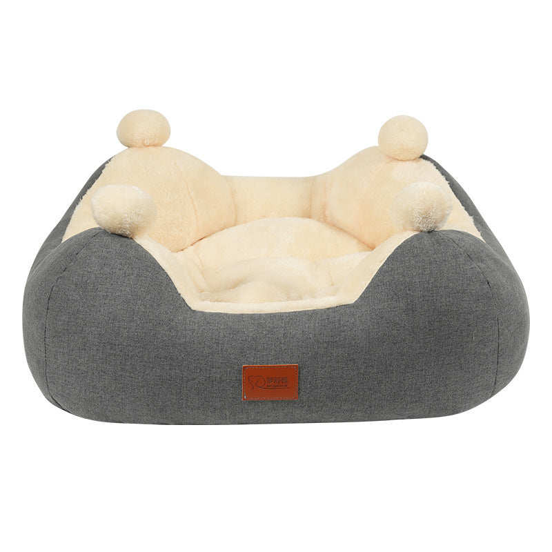 Warm Winter Cat Nest Open Rabbit Velvet Square Nest Thick Pet Nest Universal Pet Supplies For All Four Seasons