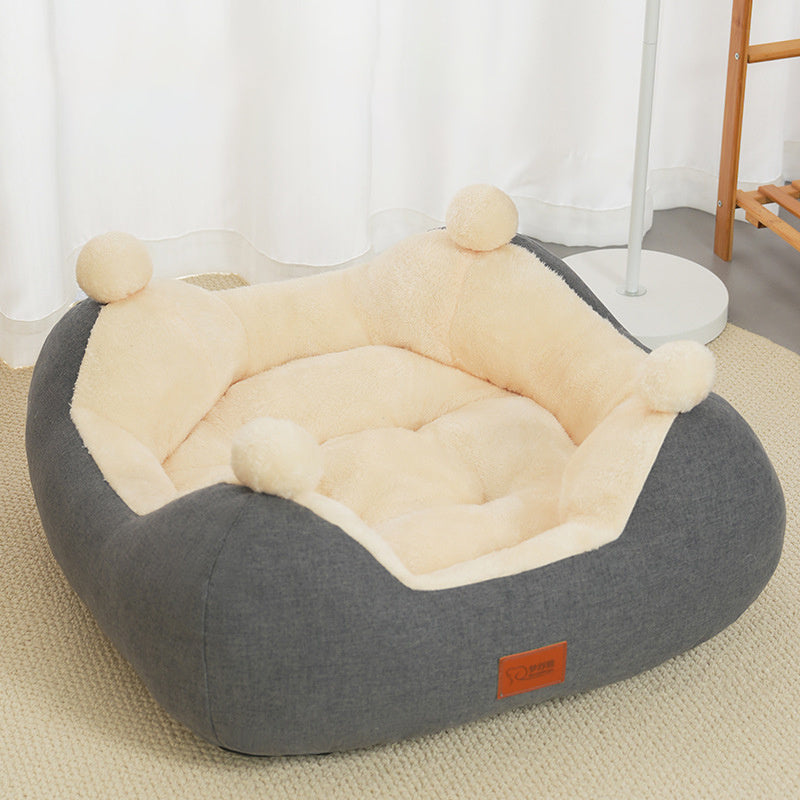 Warm Winter Cat Nest Open Rabbit Velvet Square Nest Thick Pet Nest Universal Pet Supplies For All Four Seasons